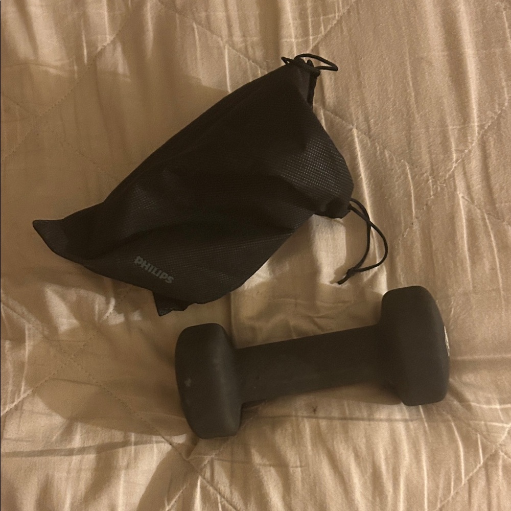Black Fitness Dumbbell with Carry Pouch